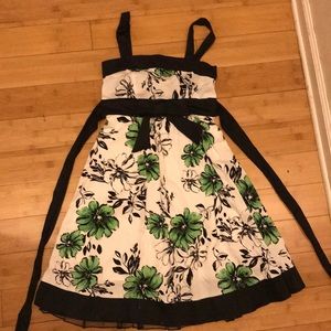 Green floral dress